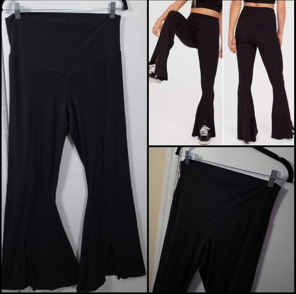 Offline by Aerie Real Me Xtra Flare Legging Sz XL Whimsigoth Festival Black